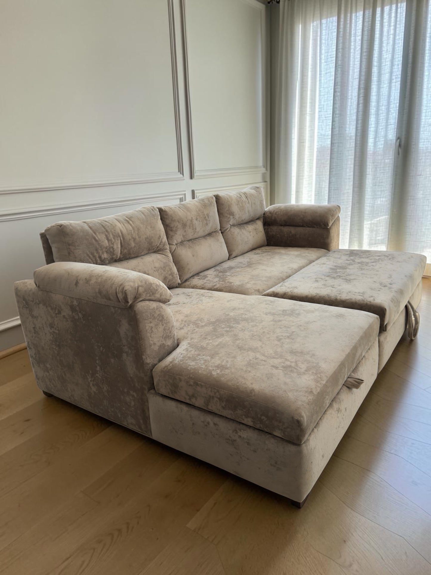 Sofá Cama Milán con Baúl — Chaise Longue Convertible